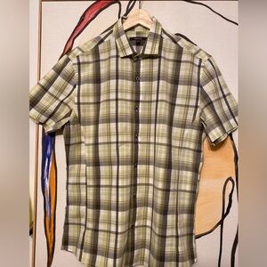 RW&CO. Olive and Black Plaid Casual Shirt